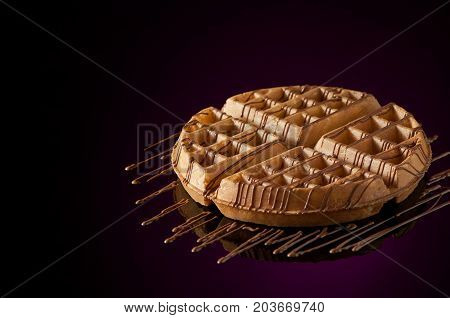 Round Cookies On A Dark Background