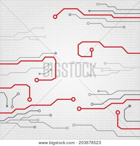 Circuit board abstract modern background. Vector illustration. Flat modern web banner