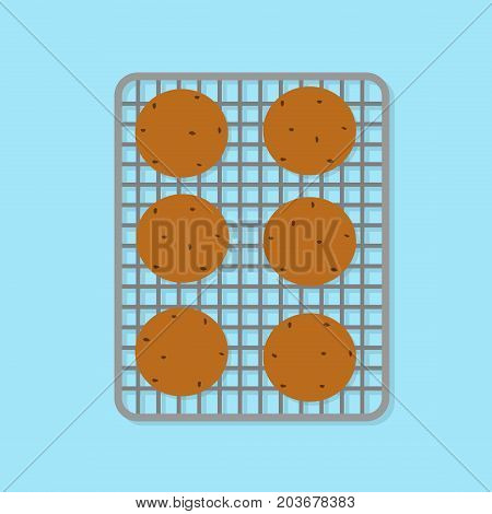 vector illustration of baking cookies. flat design