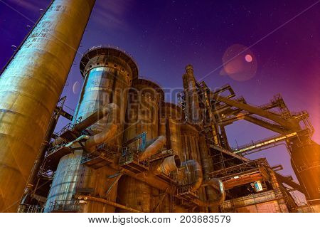 Lower region of Vitkovice - old ironworks factory