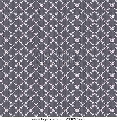 Christmas knitted sweater. Winter background. Seamless vector pattern.