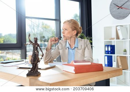 Female Lawyer At Workplace