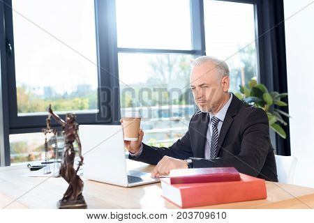 Lawyer Working With Laptop