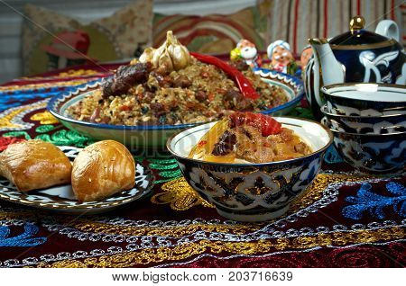 Food Set  Central Asian Cuisine