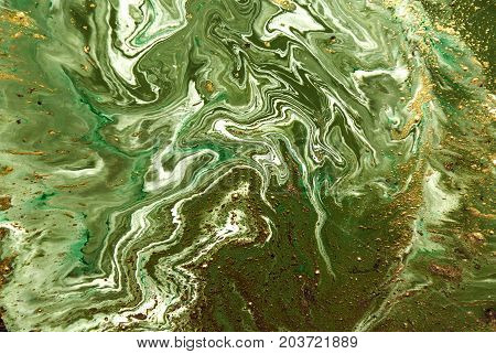 Marbled Abstract Background. Liquid Marble Pattern. Colorful Marble Backdrop. Golden Glitter Texture