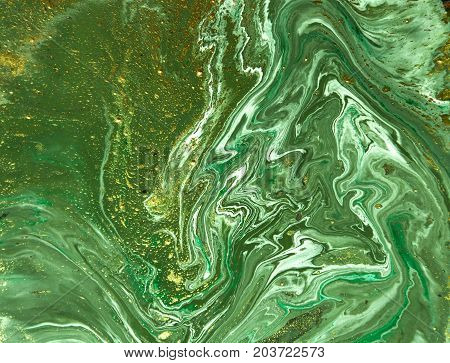 Marbled Abstract Background. Liquid Marble Pattern. Colorful Marble Backdrop. Golden Glitter Texture