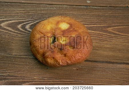 belyashi - traditional Tatar pies , close up