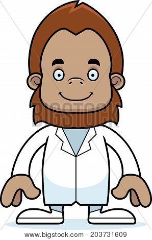 Cartoon Smiling Doctor Sasquatch