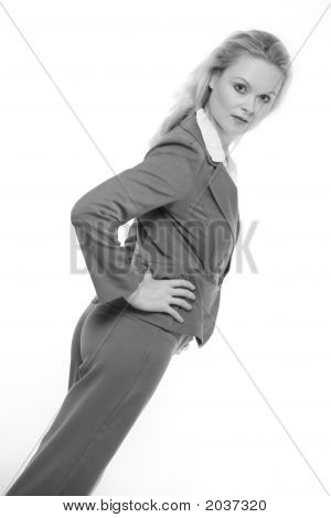 Donna In tailleur marrone
