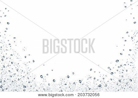 Illustration ofw ater bubbles isolated over white background