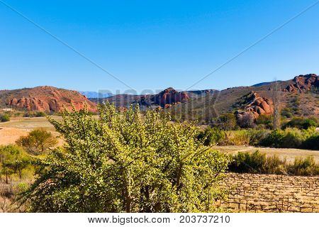The View Of The Red Mountains In Calitzdorp