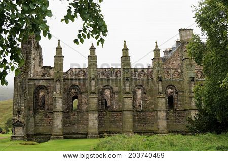 Abbey in ruins of Scotland, Edinburgh, Europe