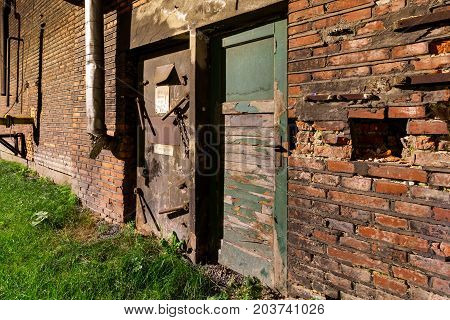 An old building in an industrial area