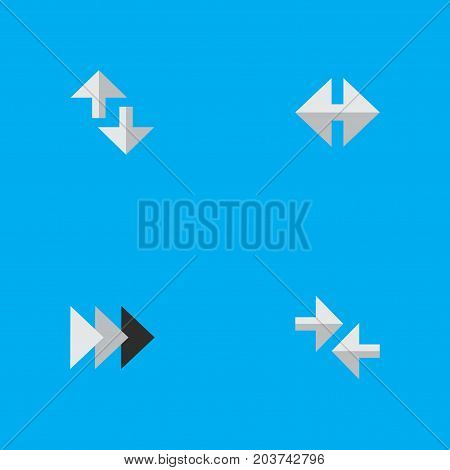 Elements Cursor, Onward, Export And Other Synonyms Forward, Import And Onward.  Vector Illustration Set Of Simple Arrows Icons.