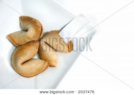 Fortune Cookies On White