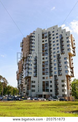 Khimki, Russia - May 30.2017 A residential complex Levoberezhnaya Dubrava