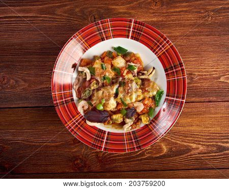 Rockfish Acqua Pazza .italian , close up