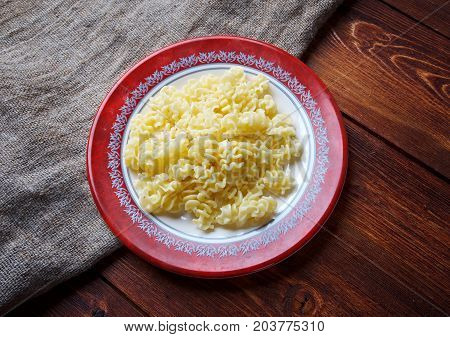 Radiatori - Pasta italian cuisine , close up meal