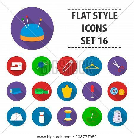 Atelie set icons in flat style. Big collection atelie vector symbol stock