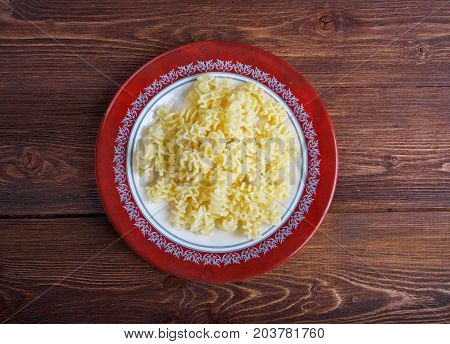Radiatori - Pasta italian cuisine , close up meal