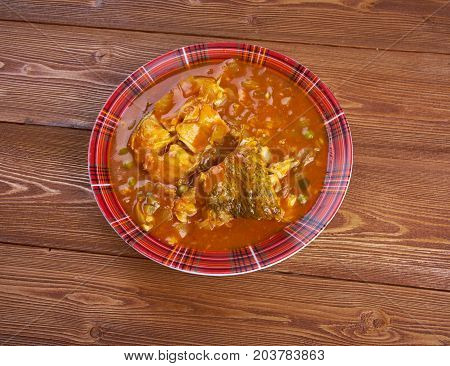 Kerala Fish Curry.south indian food , close up