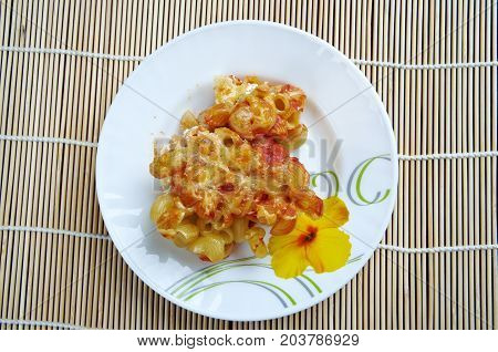 Pasta Elbow Macaroni  Bake With Pancetta
