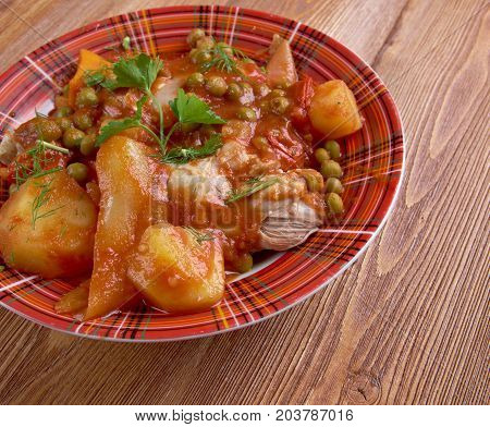 jelbana au poulet , close up meal