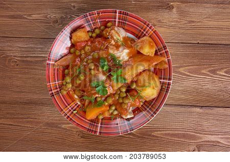 jelbana au poulet , close up meal