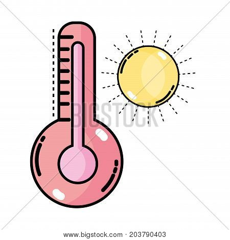 thermometer measure instrument to know the temperature vector illustration