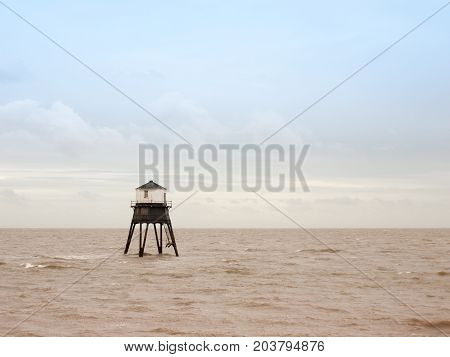 Old Sea Structure Light House Harwich Sea Bay Beach