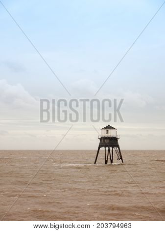 Old Sea Structure Light House Harwich Sea Bay Beach