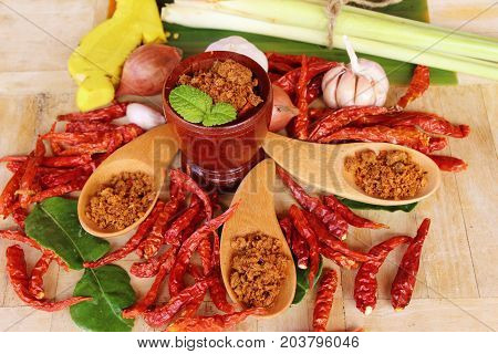 Chili paste spicy is delicious with spices