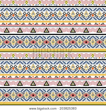 Seamless tribal ethno folk pattern in retro style decorative, textile