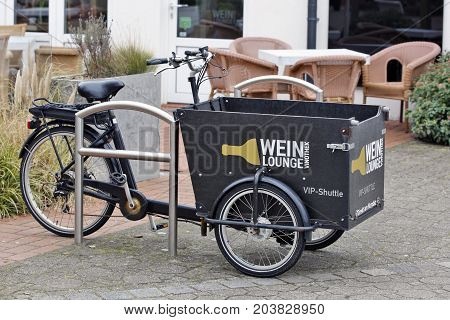 NORDERNEY, GERMANY - FEBRUARY 27: After visiting this Wine Lounge you cane use this shuttle service to bring you at home in Norderney Germany on February 27 2017
