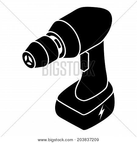 Cordless drill icon. Simple illustration of cordless drill vector icon for web design isolated on white background