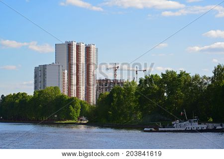 Eco-friendly Levoberezhny district in a Khimki, Russia