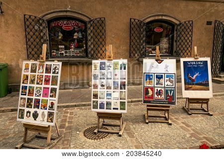 Warsaw, Poland - August 2, 2017: Architecture And People On The Street New World In Warsaw.