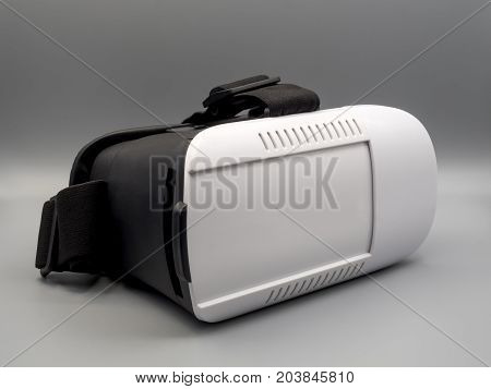 Packshot image of virtual reality headset (VR Box) on gray background