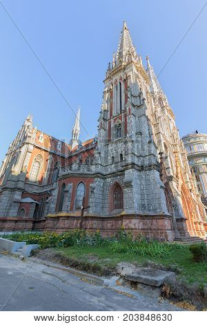 St. Nicholas Roman Catholic Cathedral and the National House of Organ and Chamber Music in Kiev Ukraine