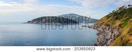 Phromthep Cape Viewpoint With Sunset Sky In Phuket, Thailand