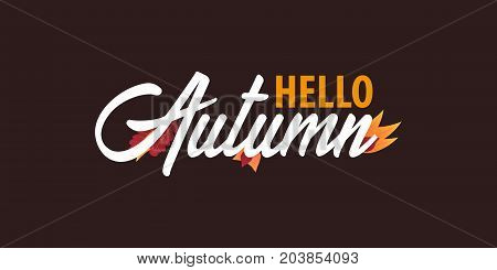 Autumn Background With Leaves For Shopping Sale Or Promo Poster And Frame Leaflet Or Web Banner. Vec