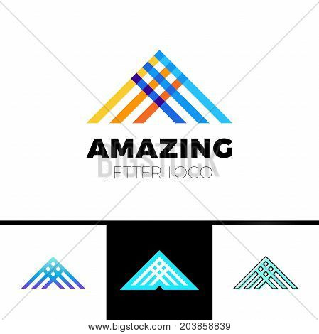 Abstract Letter A Logo Design Template. Arrow Creative Sign. Vector Icon.
