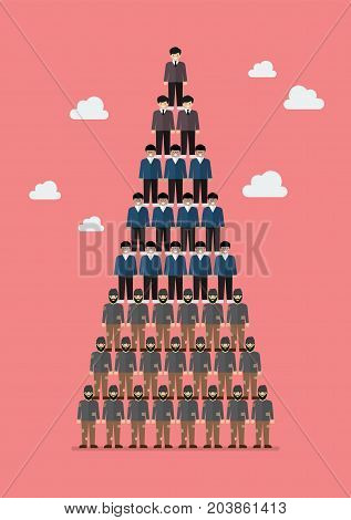 Pyramid of social class. Vector illustration graphic design