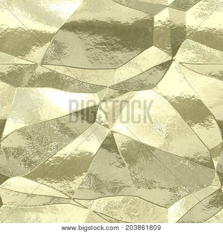 Silver gold seamless 3d texture foil delicate crumpled background