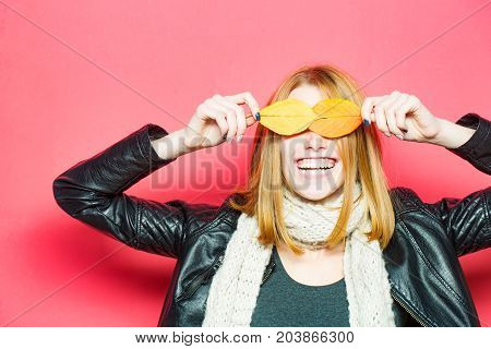 Smiling Model With Stylish Hair In Scarf.