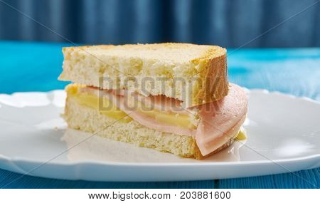 Ham Omelet Grilled Cheese Sandwich