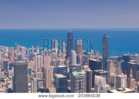 Chicago Skyline From Above.