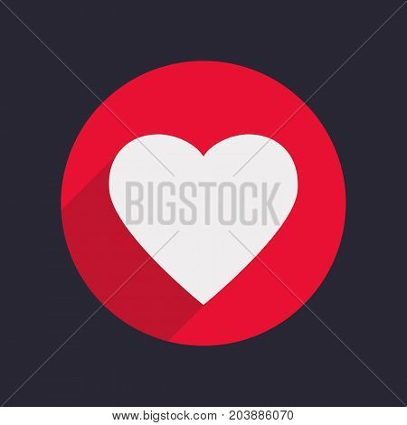 Heart Icon Isolated Design in Flat Style. A symbol of love, a holy valentine's sign, for web sites, mobile apps and other your projects. Vector Illustration.