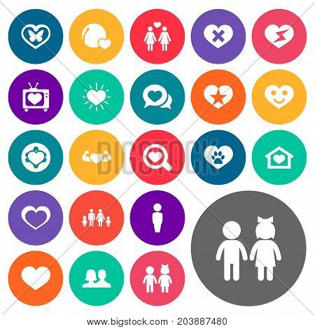 Elements Lesbian, Dialogue, Smiling Love And Other Synonyms Find, Lovers And Happy.  Vector Illustration Set Of Simple Wedding Icons.