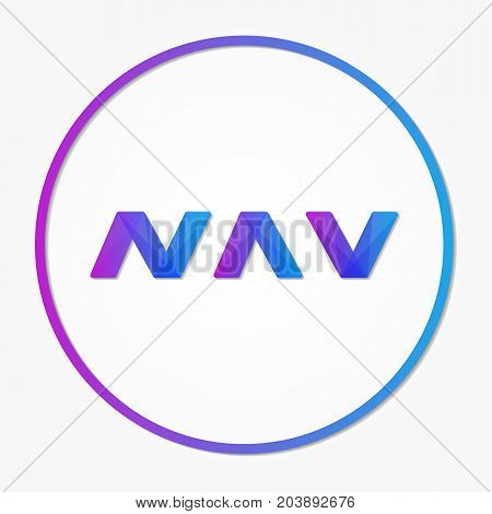 Navcoin Cryptocurrency. Vector Sign Icon. Internet Money